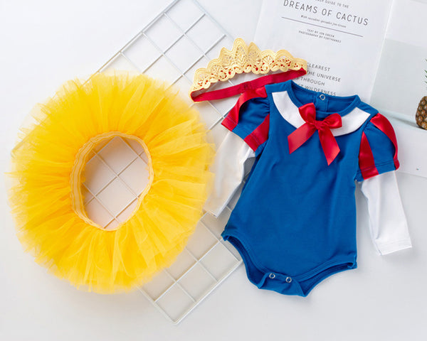 Baby Princess Costume Tutu Set (Romper,Tutu&Headband)