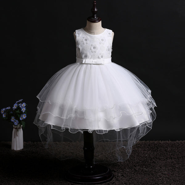 Little Girls 3D Flower Formal  Dress